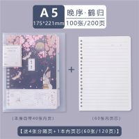 B5活页本可拆卸外壳替芯笔记本子a5学生用可爱韩版古风横线记事本 A5 内页芯[横线2本]