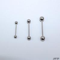 钛钢防过敏杠铃球球简单款长杆舌钉舌头环舌头钉螺丝多用 欧美风 欧美风舌钉 钢色 杆长14mm 1个