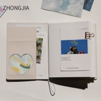 中佳手账本新年韩版B6随身加厚绑带款活页学生时间管理笔记本 米粉色 B6