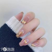 日式假指甲贴片假指甲成品指甲贴片穿戴美甲片指甲贴美甲贴片24片