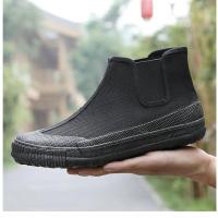 高帮帆布鞋男工地干活耐磨劳动胶鞋帆布工作鞋子防滑耐磨劳保鞋女 黑色元宝 35