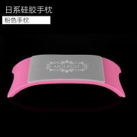 高档柔软美甲硅胶手枕手垫桌布枕头垫子PVC可水洗折叠全套装工具 粉色硅胶手枕