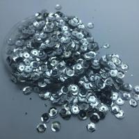 6mm手缝亮片散珠片圆形闪片七彩凹片DIY婚纱舞蹈服装配饰材料 银色 20克约2000片