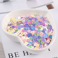 新款5色马卡龙美甲亮片PVC金光闪光片史莱姆手工DIY彩色亮片材料 4mm平片