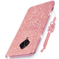 vivoy9s手机壳VIVO Y9S保护硅胶套防摔软壳v1945a女款闪粉软壳t [玫瑰金]+挂绳 y9s