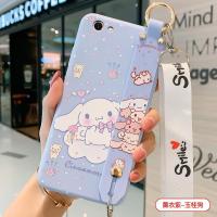 vivoY66手机壳y66ia潮vivor66l背带y66a可爱腕带Y66a防摔斜挎女款 y66玉桂狗-送挂绳