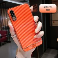 苹果x手机壳iPhonexr电镀防摔软壳xs xsmax轻奢风行李箱纹保护套 苹果x/xs 电镀行李箱[梦幻橙]单壳