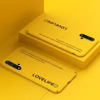 华为nova5pro手机壳男女nova5磨砂超薄防摔5ipro硬壳全包nova5z潮 [柠檬黄]潮壳英文-单壳 华为no