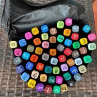 黑杆54支马克笔清仓 黑杆54色