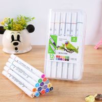 小学生文具双头马克笔24色手绘画笔套装儿童油性36色彩笔美术用品 12色双头马克笔