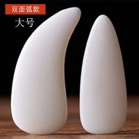 牛角古筝指甲儿童考级初学成人弹奏送古筝指甲胶布收纳板古筝义甲 白色牛骨双弧大号不含赠品