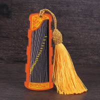 古筝指甲收纳板儿童成人古筝配件 卡通复古风琵琶指甲胶布缠绕卡 橙色