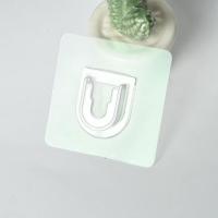 U型强力防水挂钩厨房粘钩无痕墙壁挂钩浴室置物架牙刷架配件扣贴 透明单扣U型卡扣6片装