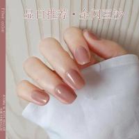 美甲亮片甲油胶2020年新款美甲流行流沙豆沙色指甲油胶持久光疗胶 [金闪豆沙]需照灯干 [10ml.]