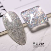 埃拉诺爆闪指甲油胶2021年新款流行色微星钻亮片美甲店专用套装 星钻01 8ml