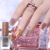 2021流行新款铂金闪片钻石指甲油免烤不可撕显白闪粉闪片 铂金款[01色]