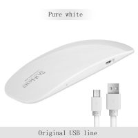 迷你光疗机烤指甲胶烘干烤灯速干机器led家用小型便携鼠标美甲灯 迷你美甲光疗灯(白色)