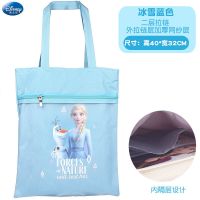 迪士尼冰雪小学生补课包苏菲亚手提袋拎书袋女孩儿童初中补习袋 8807冰雪补习袋蓝色