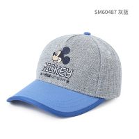 漫威迪士尼儿童秋冬款棒球帽男孩加绒保暖护耳帽中大童宝宝遮阳帽 SM60487灰蓝(棉布款) 54cm帽围/建议6-14岁