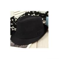 上海滩许文强休闲百搭黑色大檐英伦爵士帽礼帽男士舞台表演帽子男 经典款-黑色 成人款(56-58cm)