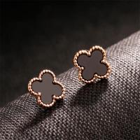 韩版四叶草项链手链耳钉耳环三件套学生闺蜜配饰女礼物锁骨链手镯 四叶草耳钉 默认