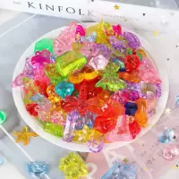 儿童宝石玩具亚克力水晶石塑料儿童水晶宝石儿童玩具宝石水晶钻石 随机5颗+无绳