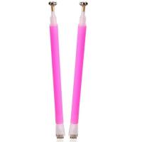 新款猫眼胶磁铁笔双头磁性笔梅花烙印纹花磁笔美甲猫眼磁铁新工具 A127[单只粉色花型磁铁]