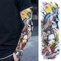 一张全臂送3张半臂 纹身贴花臂防水男女新款凤凰艺妓性感女生贴 凤凰艺妓全臂送3张半臂