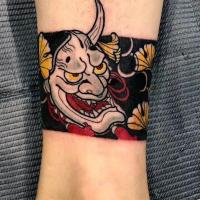 潮款防水 男女持久浮世绘手臂黑暗系般若原创臂环纹身贴男潮 主图款2张