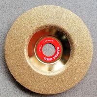 金刚石玻璃玻化陶磁瓷砖石材打磨修边大理石磨片磨盘抛光砂角磨机 100*16孔*金色打磨片(中砂)