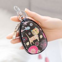 卡包女多卡位拉链零钱包女风琴钥匙包套驾驶证件迷你通用车钥匙包 款式一[猫]