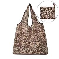 大号超市购物袋手提袋折叠牛津布环保布袋轻防水便捷斜挎买菜包女 豹纹中号40*40 52*40CM