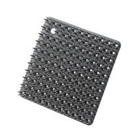 日本厨房水槽砧板缝隙清洁刷清洗刷带挂孔可弯曲刷子 灰色清洁刷