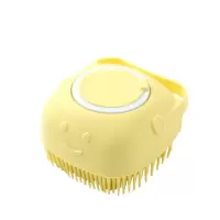 [48小时发货]宠物洗澡神器狗狗猫咪搓澡刷狗狗洗澡按摩刷洗狗专用狗狗用品 方形-黄色