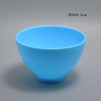 3套 美容面膜碗调膜 硅胶碗软膜碗DIY套装软碗美容院化妆美妆工具 3套 PP小号面膜碗+棒 蓝色