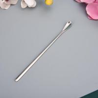 粉底液挖取勺分装勺化妆品小样小勺子取护肤品的眼霜挑棒面霜长柄 挖取勺 19cm(银色)