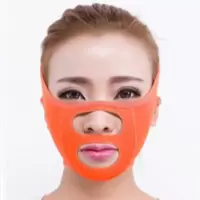 瘦脸绷带V脸带瘦脸面罩双下巴紧致提拉瘦脸神器去法令纹提升脸部 桔色 均码