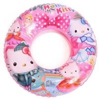 泳圈儿童浮圈pvc救生充气加厚2-8岁凯蒂猫冰雪公主蜘蛛侠队长 凯蒂猫(无把手)送打气筒 60#20-40斤以下