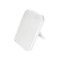 北欧简约无印风家用宿舍梳妆桌面折叠化妆镜子化妆方形手持小镜子 (加厚款)白色化妆镜