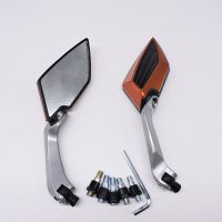 摩托车电动车后视镜改装铝杆倒车镜巧格鬼火通用镜个性反光镜多色[11月30日发完] 橙色