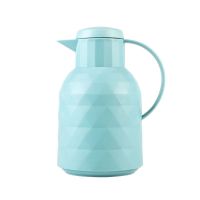 欧式时尚保温壶1L家用热水壶大容量玻璃内胆开水瓶学生宿舍小暖壶 天空蓝1000ML