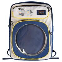 [48小时发货]nullbag书包原创小众大容量娃包双肩包学生上学背包电脑包痛包 升级蓝拼灰白(可装20厘米的娃娃)