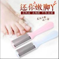 日本FaSoLa不锈钢磨脚器双面皮老茧角质修脚器搓脚板磨脚石