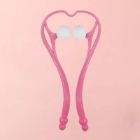 环形夹腿按摩器滚轮瘦小腿部肌肉消除放松瘦腿神器瘦腿滚筒泡沫轴 颈椎按摩器-粉色