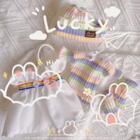 {彩虹色彩夏日套装}6分bjd彩虹男女同款情侣款清新夏日甜美款 彩虹裙子款