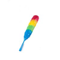 加长伸缩杆鸡毛掸子除尘家用打扫去灰尘神器不掉毛塑料清洁毛掸 A099E塑料丝四节色掸头