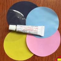 [款退效无]透明充气床修补包游泳池修补贴专业胶水充气修补胶 彩色5支10片默认透明