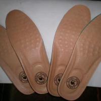 九年老店 买2送1 骆驼牛皮真皮鞋的男士透气硅胶鞋垫 浅棕色 38