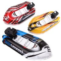 创意充气发条戏水快艇儿童洗澡浴缸玩具船上链船夏天玩水沙滩玩具 随机一只(没有赠品)