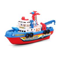儿童电动声光船沐浴戏水玩具潜水艇快艇小船轮船玩具船洗澡玩具 电动消防船(普通电池版)